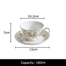 Classical pink rose ceramic cup and saucer set dining room decor by Decorbites