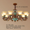 Classical resin chandelier bronze & turquoise living room light by Decorbites