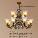 Classical resin chandelier bronze & turquoise living room light by Decorbites