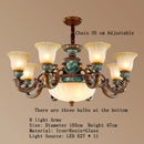 Classical resin chandelier bronze & turquoise living room light by Decorbites