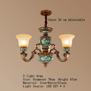 Classical resin chandelier bronze & turquoise living room light by Decorbites