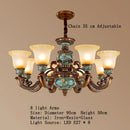 Classical resin chandelier bronze & turquoise living room light by Decorbites