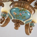 Classical resin chandelier bronze & turquoise living room light by Decorbites