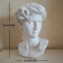 Classical white david statue head sculpture mini living room decor by Decorbites