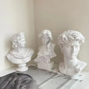 Classical white david statue head sculpture mini living room decor by Decorbites