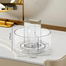 Clear 3 tier rotating acrylic makeup organizer bedroom vanity storage by Decorbites