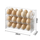 Clear 30 grid multi tier auto flip egg holder dispenser kitchen storage by Decorbites