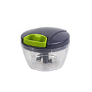 Clear 400ml mini food shredder with 3 blades for kitchen garlic prep by Decorbites