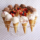 Clear acrylic ice cream cone holder stand kitchen display rack by Decorbites