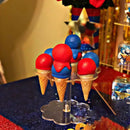 Clear acrylic ice cream cone holder stand kitchen display rack by Decorbites