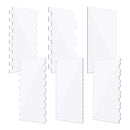 Clear acrylic scalloped cake cream scrapers kitchen baking tools by Decorbites