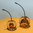 GobekUsa Crystal Cherry Sculpture - Clear Cherry Decorative Figurine