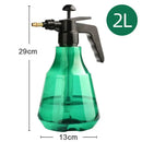 Clear and teal hand trigger watering sprayer garden planting accessory by Decorbites
