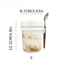 Clear borosilicate drinking glasses set kitchen yogurt jars with lid by Decorbites