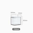 Clear bulk hermetic food storage containers with white lids kitchen by Decorbites