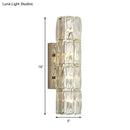 GobekUsa Clear Crystal Linear Wall Light Fixture - Modernist 2/3/4 Lights Sconce for Dining Room