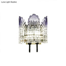 GobekUsa Clear Crystal Wall Sconce - Modern 2-Light Fixture for Living Room