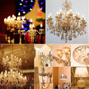 Clear dimmable led filament candle bulbs silver base dining room by Decorbites