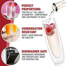 GobekUsa Double Wall Stemless Champagne Glasses Set for Wedding - 6Pcs