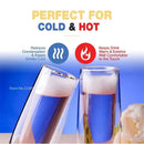 GobekUsa Double Wall Stemless Champagne Glasses Set for Wedding - 6Pcs