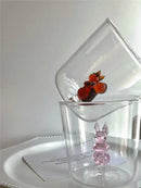 Clear glass cactus cup dining room drinkware by Decorbites