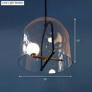 GobekUsa Clear Glass Cylinder Ceiling Light for Modern Living Room