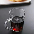 Clear glass espresso measuring cup with handle kitchen scale milk jug by Decorbites