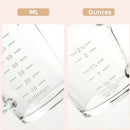 Clear glass espresso measuring cup with handle kitchen scale milk jug by Decorbites