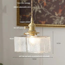 GobekUsa Acrylic LED Pendant Light: Copper Walnut Wood Flower Hang Lamp