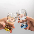 GobekUsa Clear Glass Liquor Cup Set 2oz Chinese Spirit Drinking Glasses with Graduated Line