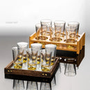GobekUsa Clear Glass Liquor Cup Set 2oz Chinese Spirit Drinking Glasses with Graduated Line