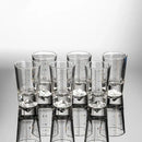 GobekUsa Clear Glass Liquor Cup Set 2oz Chinese Spirit Drinking Glasses with Graduated Line