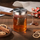 Clear glass tea infuser mug – kitchen borosilicate cup with lid by Decorbites