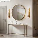 GobekUsa Clear Glass Wall Sconce - Modern Single Brass Light Fixture