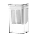 Clear greek yogurt maker with white lid and mesh filter kitchen by Decorbites