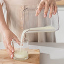 Clear greek yogurt maker with white lid and mesh filter kitchen by Decorbites