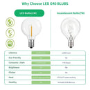 Clear shatterproof g40 1w pet led bulbs outdoor string lights patio by Decorbites