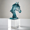 GobekUsa Horse Head Crystal Statue - Decorative Room Sculpture