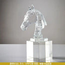 GobekUsa Horse Head Crystal Statue - Decorative Room Sculpture