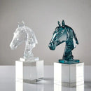 GobekUsa Horse Head Crystal Statue - Decorative Room Sculpture