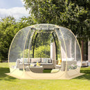11 x 11 Feet Clear Dome Pop up Bubble Tent with Carrying Bag for 6-10 People-Beige by LJGDeals