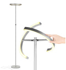 Click Split - Modern LED Torchiere Floor Lamp, Dimmable Uplight for Reading in Your Bedroom or Living Room
