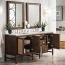 James Martin Addison 72" Double Bathroom Vanity, Mid-Century Acacia