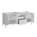 James Martin Myrrin 72" Double Bathroom Vanity, Bright White
