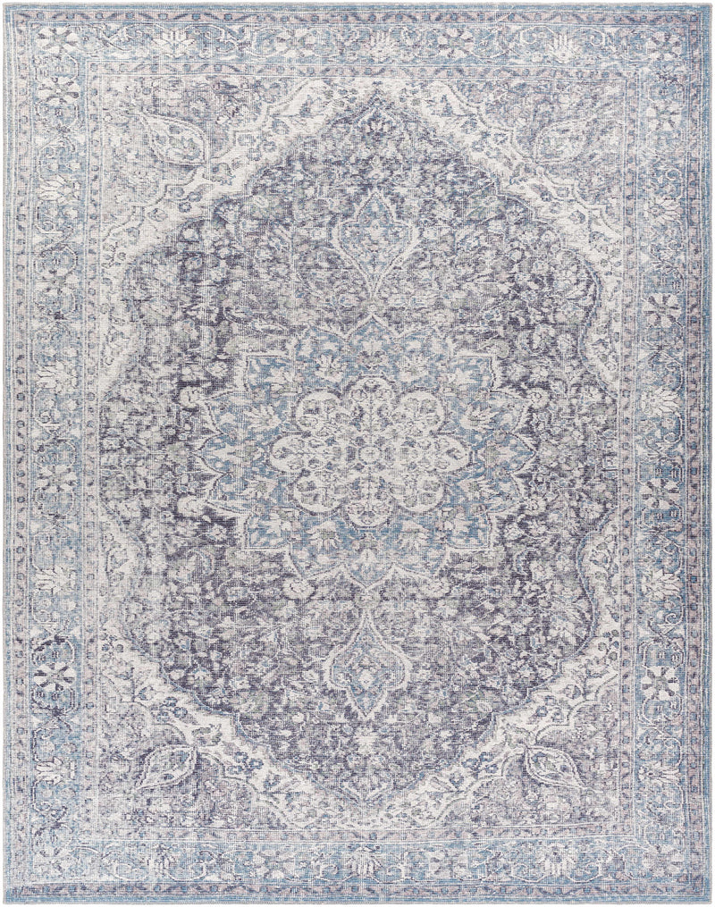 Tavas Blue Persian Style Washable Rug - Clearance