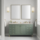 James Martin Chicago 60" Double Bathroom Vanity, Smokey Celadon