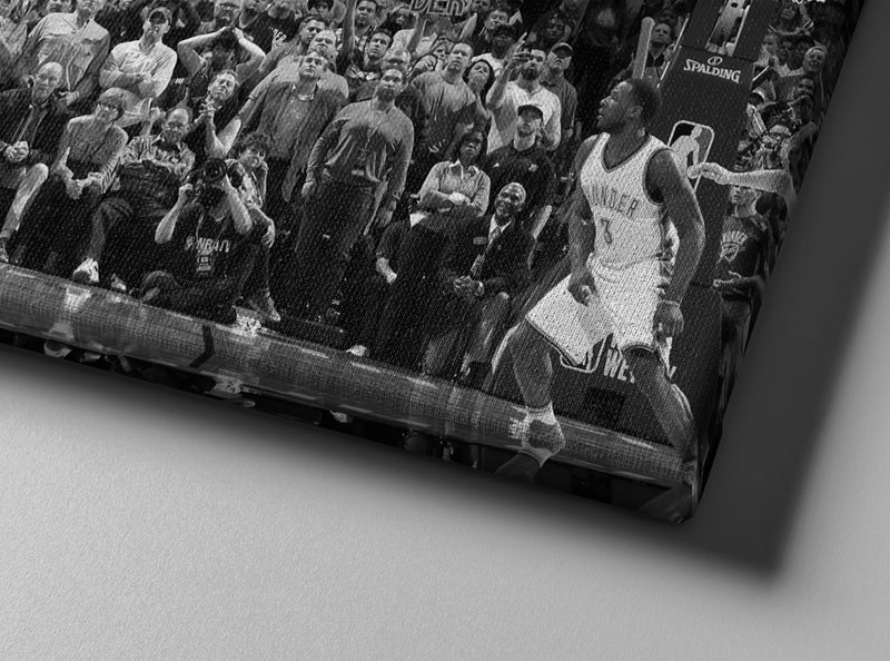 Stephen Curry Game Winner vs OKC Poster Golden State Warriors Basketball Hand Made Posters Canvas Print Wall Kids Art Man Cave Gift Home Decor