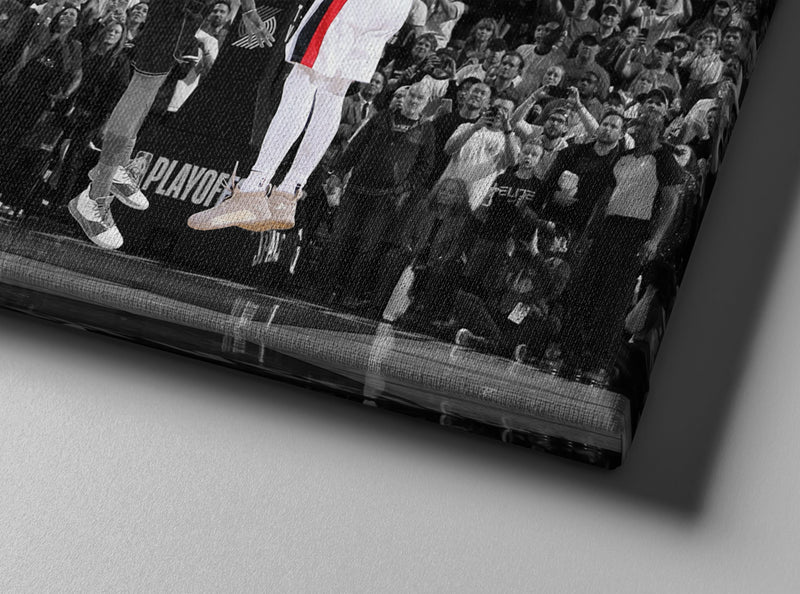 Damian Lillard vs OKC Dame Time Poster Portland Trail Blazers Basketball Hand Made Posters Canvas Print Wall Art Home Decor