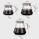 Cloud glass coffee kettle kitchen clear glass pot with silver handle by Decorbites