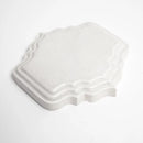 Cloud White Glossy Mina Reliefed Ceramic Accent Tiles 4 7/8x5